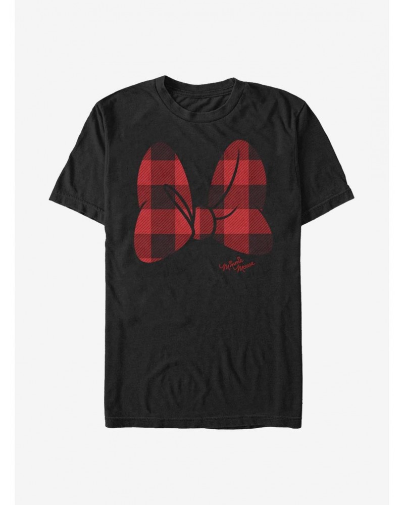 Disney Minnie Mouse Plaid Bow T-Shirt $6.12 T-Shirts