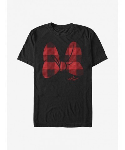 Disney Minnie Mouse Plaid Bow T-Shirt $6.12 T-Shirts