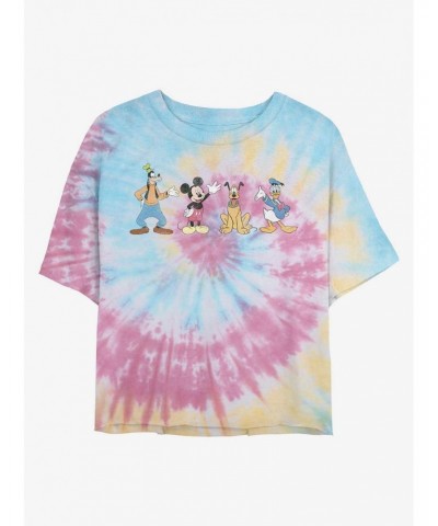 Disney Mickey Mouse Disney Groupie Tie Dye Crop Girls T-Shirt $9.68 T-Shirts