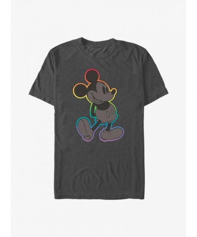 Disney Mickey Mouse Mickey Rainbow Outline Pride T-Shirt $6.31 T-Shirts