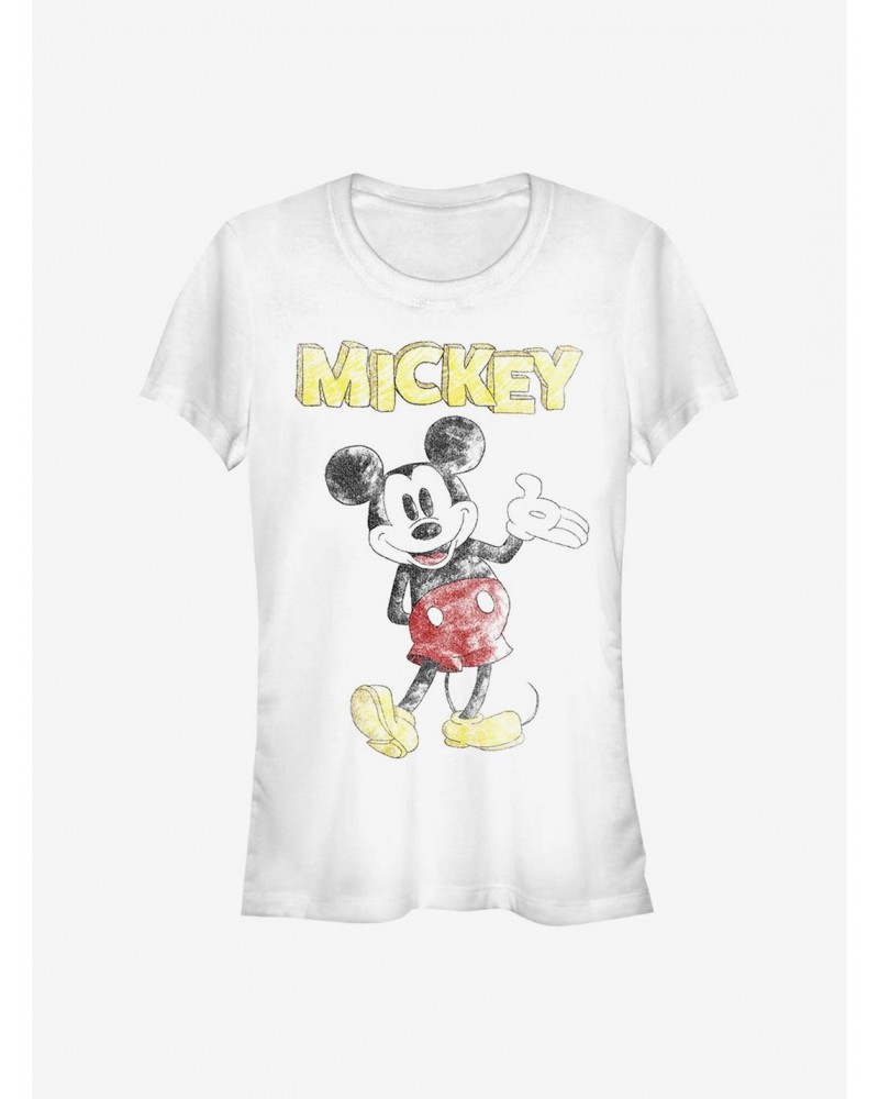 Disney Mickey Mouse Sketchy Mickey Girls T-Shirt $7.37 T-Shirts