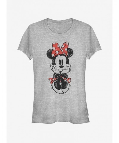 Disney Mickey Mouse Sitting Minnie Sketch Girls T-Shirt $9.36 T-Shirts