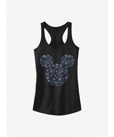 Disney Mickey Mouse Mickey Ear Snowflakes Girls Tank $8.57 Tanks