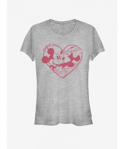 Disney Mickey Mouse And Minnie Mouse Perfect Pair Girls T-Shirt $8.96 T-Shirts