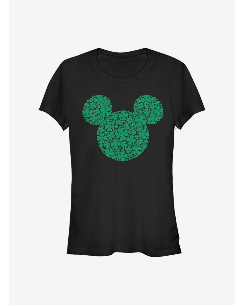 Disney Mickey Mouse Mickey Clover Fill Girls T-Shirt $9.76 T-Shirts