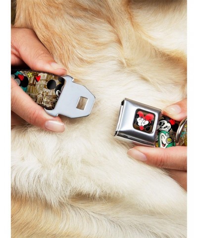 Disney Minnie Mouse Croissant De Triomphe Seatbelt Buckle Dog Collar $8.96 Pet Collars