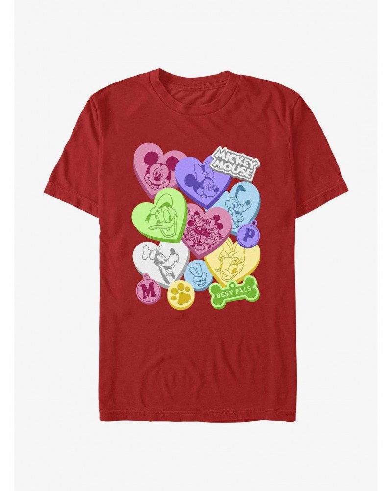 Disney Mickey Mouse Candy Hearts Extra Soft T-Shirt $10.52 T-Shirts