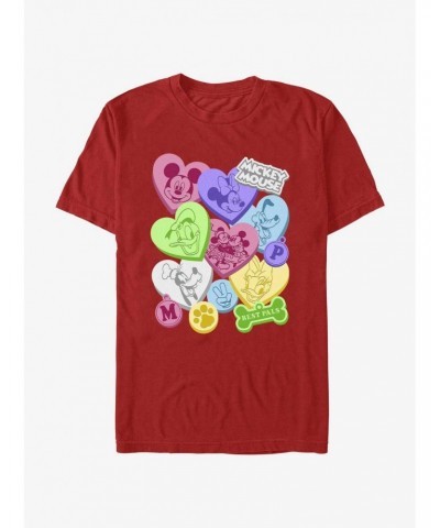 Disney Mickey Mouse Candy Hearts Extra Soft T-Shirt $10.52 T-Shirts