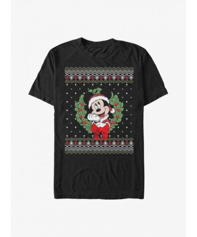 Disney Mickey Mouse Mickey Ugly Holiday T-Shirt $8.03 T-Shirts