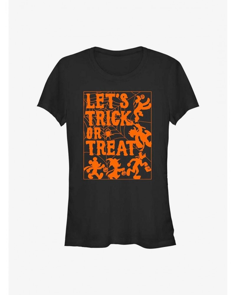 Disney Mickey Mouse Let's Trick or Treat Spiderweb Girls T-Shirt $8.17 T-Shirts