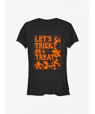 Disney Mickey Mouse Let's Trick or Treat Spiderweb Girls T-Shirt $8.17 T-Shirts