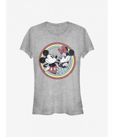 Disney Mickey Mouse Mickey Minnie Circle Girls T-Shirt $7.37 T-Shirts