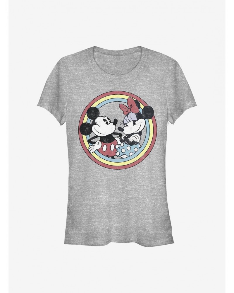 Disney Mickey Mouse Mickey Minnie Circle Girls T-Shirt $7.37 T-Shirts