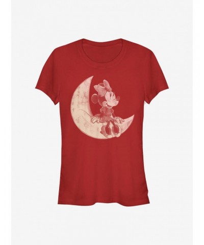 Disney Minnie Mouse Minnie On The Moon Girls T-Shirt $9.56 T-Shirts