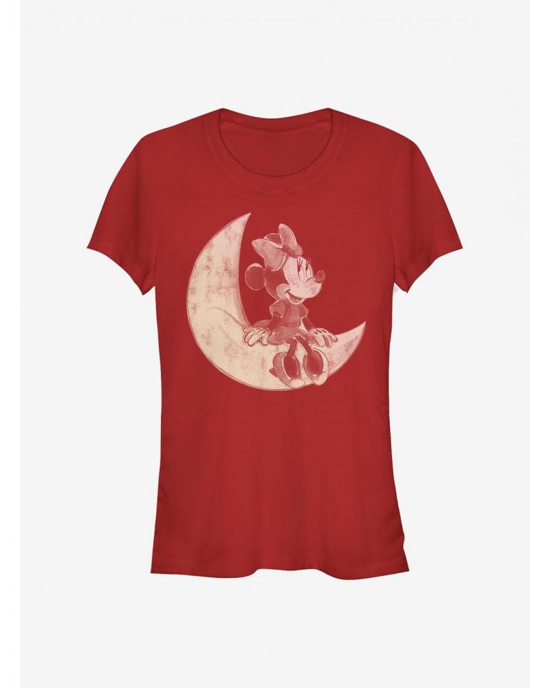 Disney Minnie Mouse Minnie On The Moon Girls T-Shirt $9.56 T-Shirts