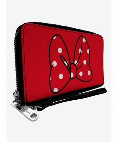 Disney Minnie Mouse Polka Dot Bow Zip Around Wallet $15.44 Wallets