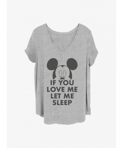 Disney Mickey Mouse Let Me Sleep Girls T-Shirt Plus Size $6.94 T-Shirts