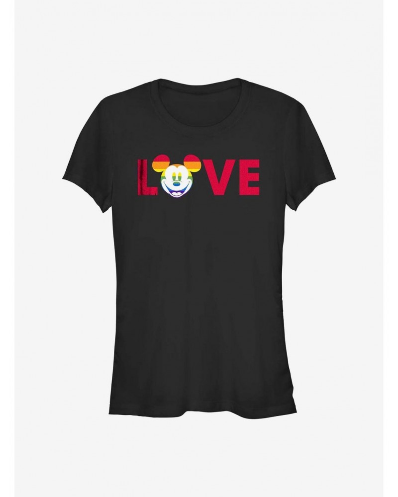 Disney Mickey Mouse Mickey Love Pride Rainbow T-Shirt $7.97 T-Shirts