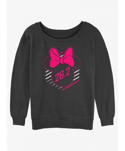 Disney Mickey Mouse Runners Club Marathon Minnie Ears Girls Slouchy Sweatshirt $10.63 Sweatshirts