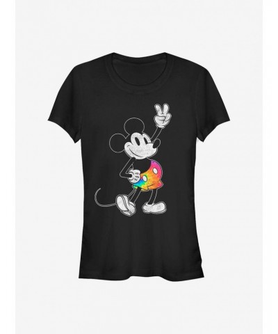 Disney Mickey Mouse Tie Dye Mickey Stroked Girls T-Shirt $7.97 T-Shirts