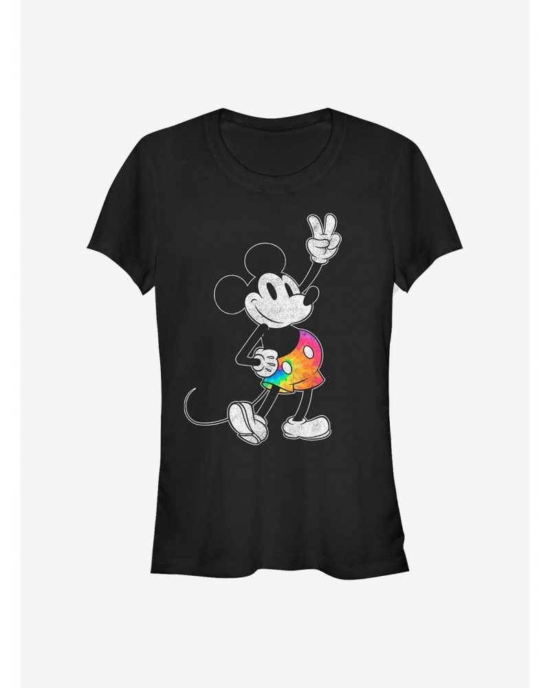 Disney Mickey Mouse Tie Dye Mickey Stroked Girls T-Shirt $7.97 T-Shirts