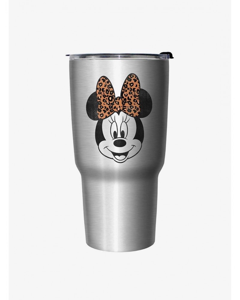 Disney Mickey Mouse Minnie Leopard Bow Travel Mug $7.18 Mugs