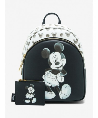 Loungefly Disney Mickey Mouse Black & White Icon Mini Backpack $20.97 Backpacks