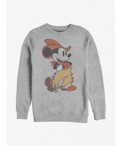 Disney Mickey Mouse Western Mickey Crew Sweatshirt $12.40 Sweatshirts