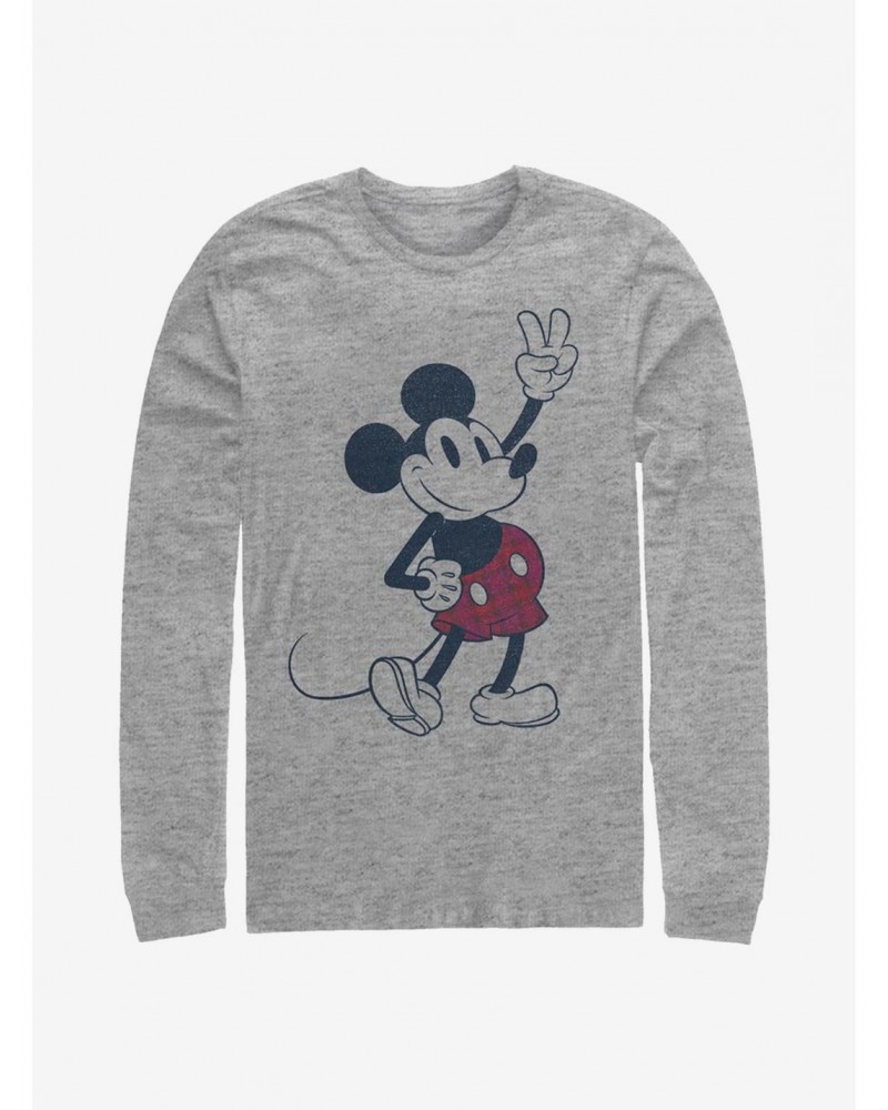 Disney Mickey Mouse Plaid Mickey Long-Sleeve T-Shirt $12.90 T-Shirts