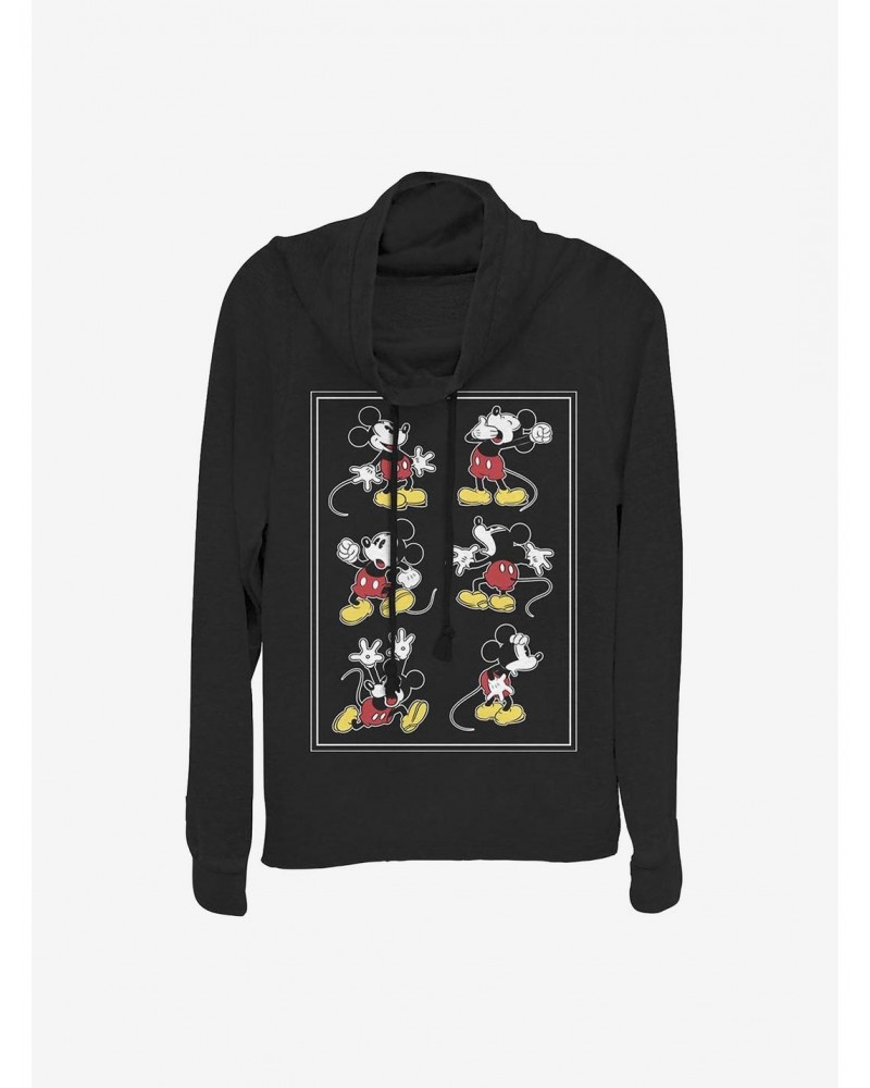 Disney Mickey Mouse Mickey Looks Cowlneck Long-Sleeve Girls Top $16.52 Tops