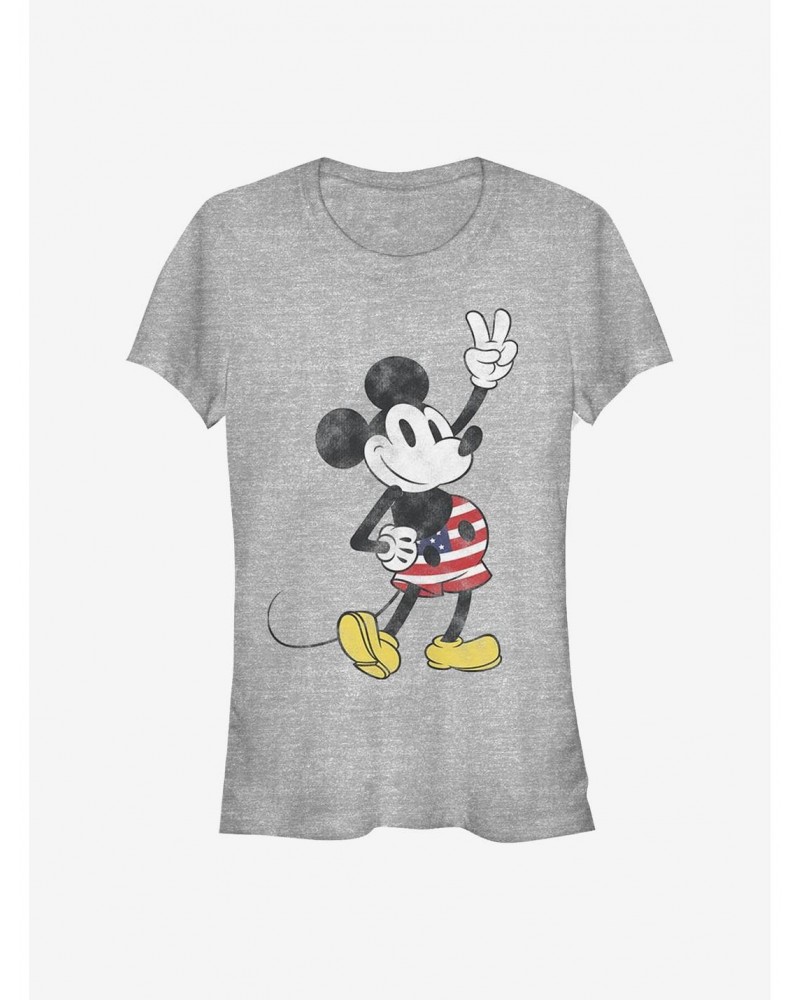 Disney Mickey Mouse American Mouse Girls T-Shirt $7.57 T-Shirts