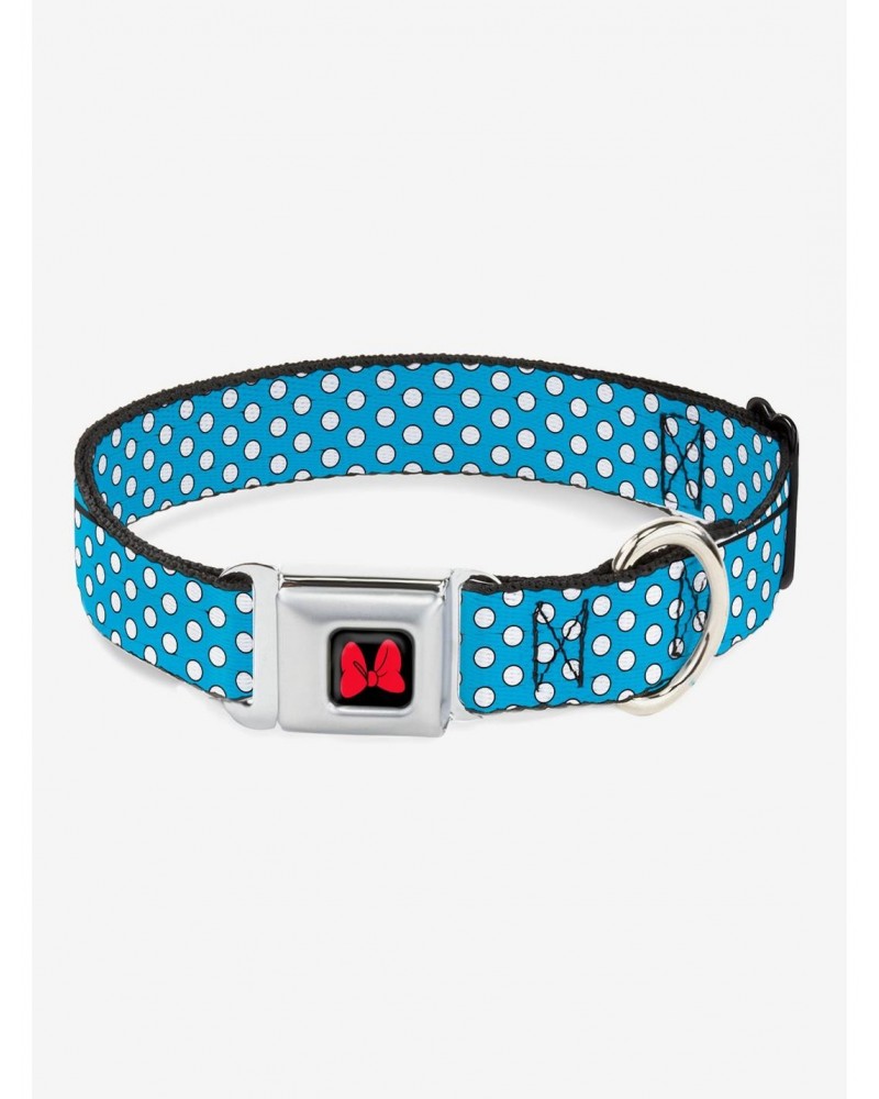 Disney Minnie Mouse Dots Seatbelt Buckle Dog Collar $11.70 Pet Collars