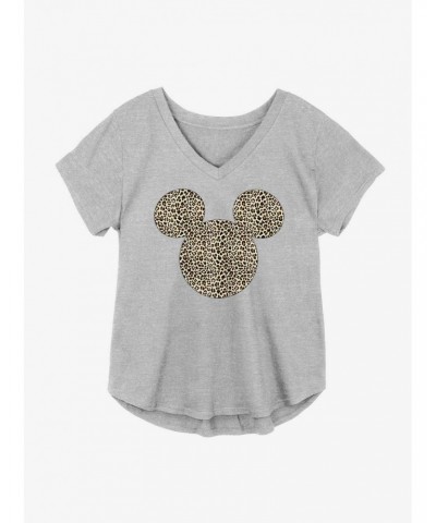 Disney Mickey Mouse Animal Print Logo Girls Plus Size T-Shirt $9.94 T-Shirts