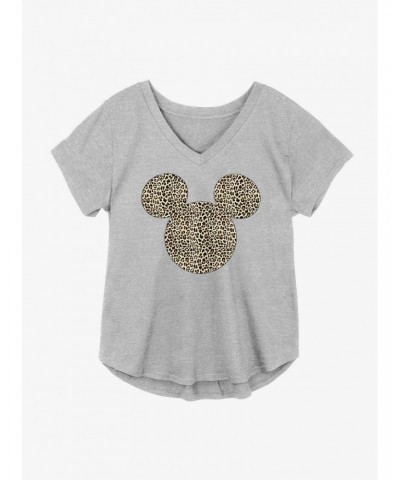 Disney Mickey Mouse Animal Print Logo Girls Plus Size T-Shirt $9.94 T-Shirts