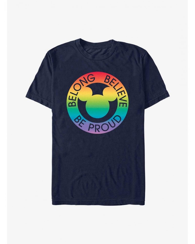 Disney Mickey Mouse Belong Believe Pride T-Shirt $6.69 T-Shirts