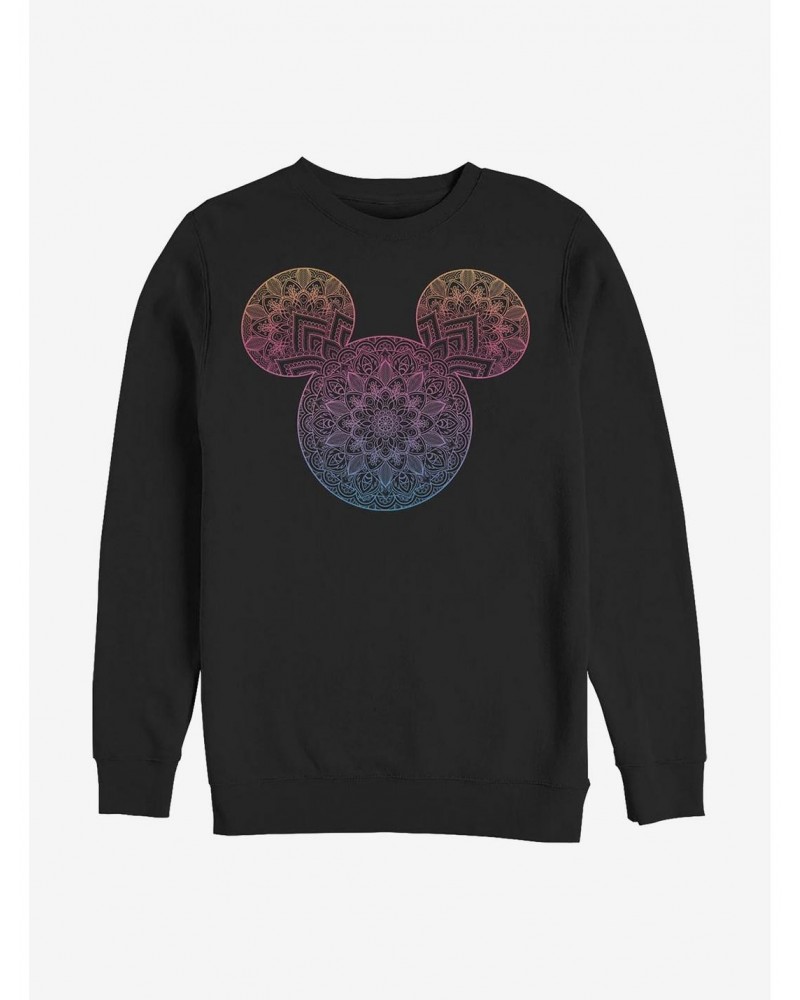 Disney Mickey Mouse Mickey Mandala Fill Crew Sweatshirt $14.46 Sweatshirts