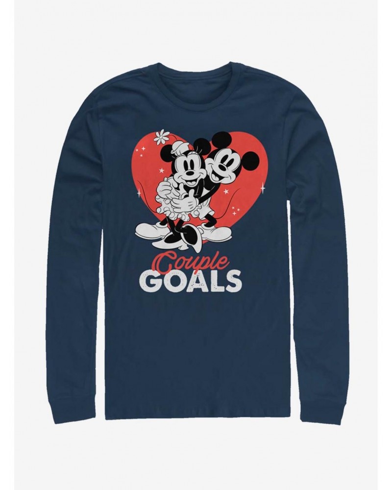 Disney Mickey Mouse Couple Goals Long-Sleeve T-Shirt $10.00 T-Shirts