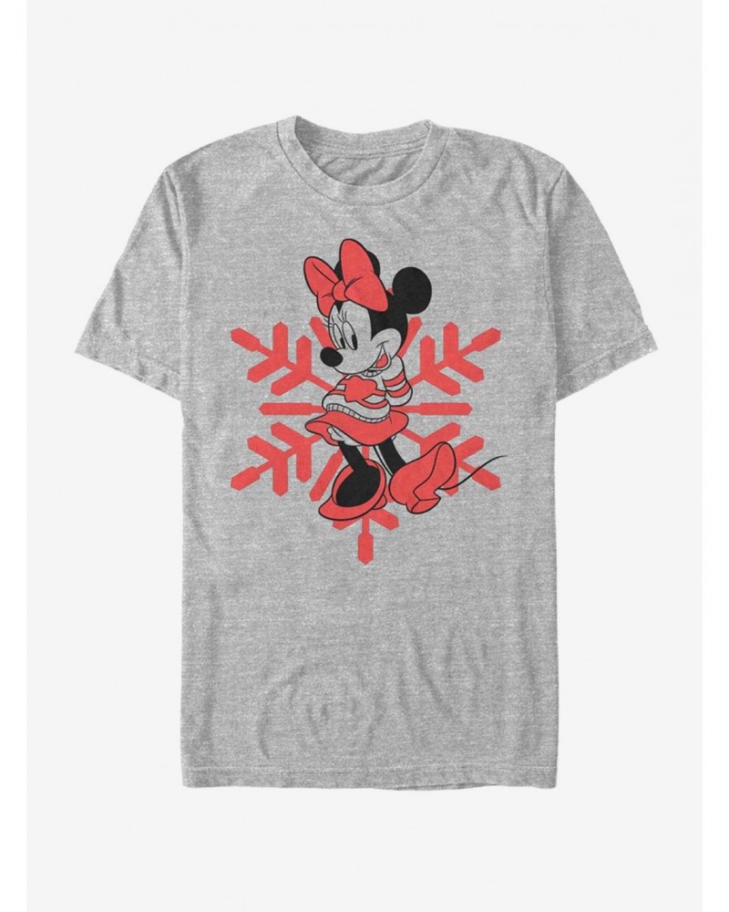 Disney Minnie Mouse Holiday Snowflake T-Shirt $5.74 T-Shirts