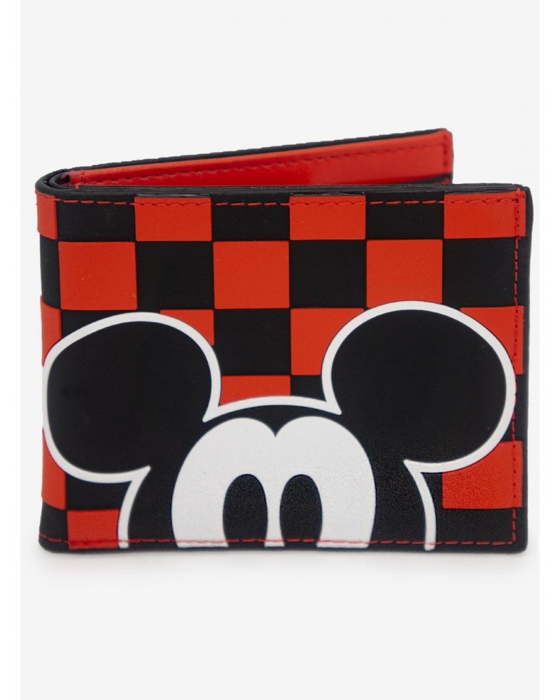 Disney Mickey Mouse Checkered Keep Rollin' Bifold Wallet $9.15 Wallets