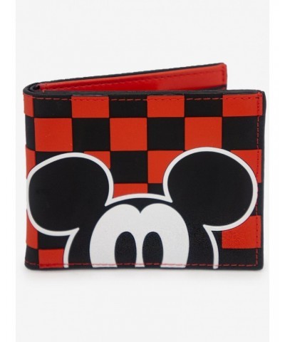 Disney Mickey Mouse Checkered Keep Rollin' Bifold Wallet $9.15 Wallets