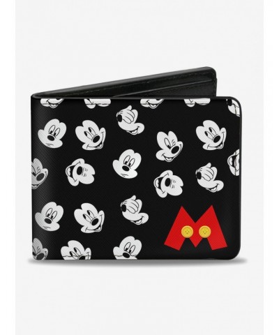 Disney Mickey Mouse Expressions Button Logo Bi-Fold Wallet $8.32 Wallets