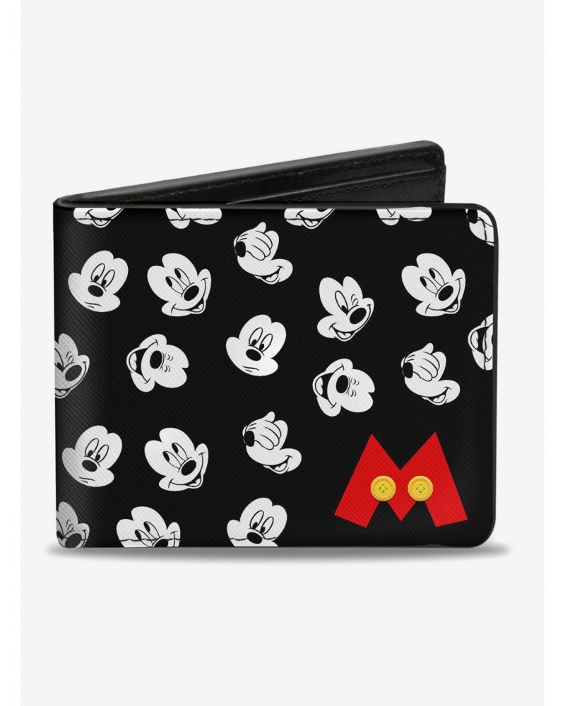 Disney Mickey Mouse Expressions Button Logo Bi-Fold Wallet $8.32 Wallets