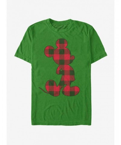 Disney Mickey Mouse Holiday Buffalo Check Mickey T-Shirt $8.22 T-Shirts