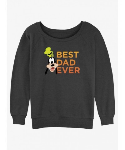 Disney Mickey Mouse Best Goofy Dad Ever Girls Slouchy Sweatshirt $13.87 Sweatshirts