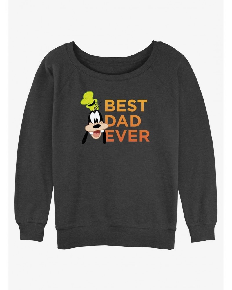 Disney Mickey Mouse Best Goofy Dad Ever Girls Slouchy Sweatshirt $13.87 Sweatshirts