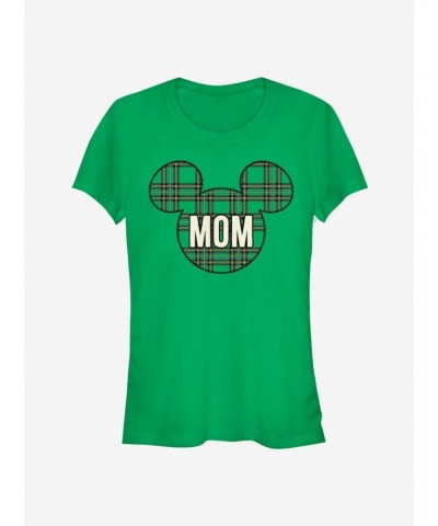 Disney Mickey Mouse Head Plaid Mom Classic Girls T-Shirt $7.17 T-Shirts