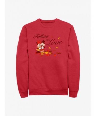 Disney Mickey Mouse Falling In Love Crew Sweatshirt $10.92 Sweatshirts