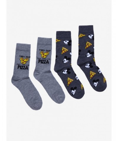 Disney Mickey Mouse Pizza Crew Socks 2 Pair $4.64 Merchandises