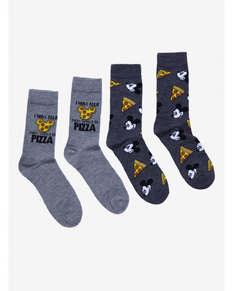 Disney Mickey Mouse Pizza Crew Socks 2 Pair $4.64 Merchandises