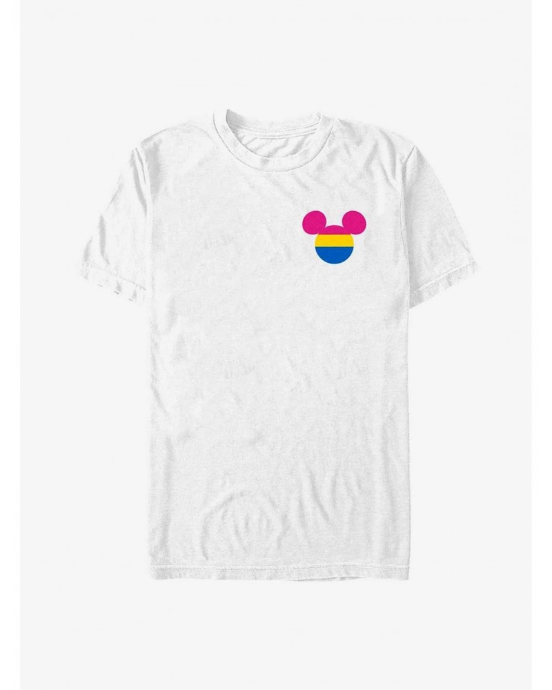 Disney Mickey Mouse Pansexual Badge Pride T-Shirt $9.56 T-Shirts